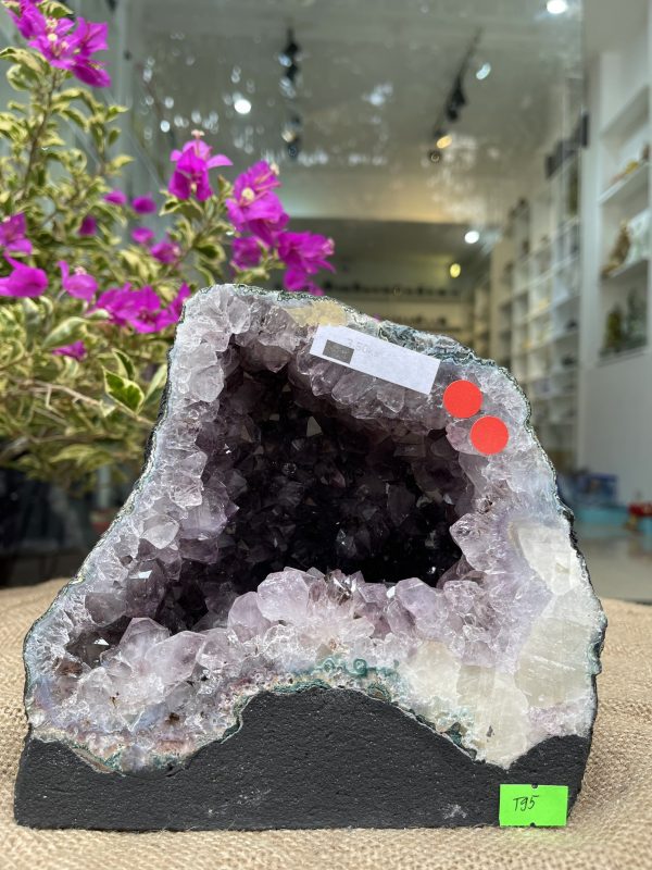 Hốc Thạch Anh Tím - Amethyst Geode (T95), KT: 16.5x17.5CM, KL: 3.5KG