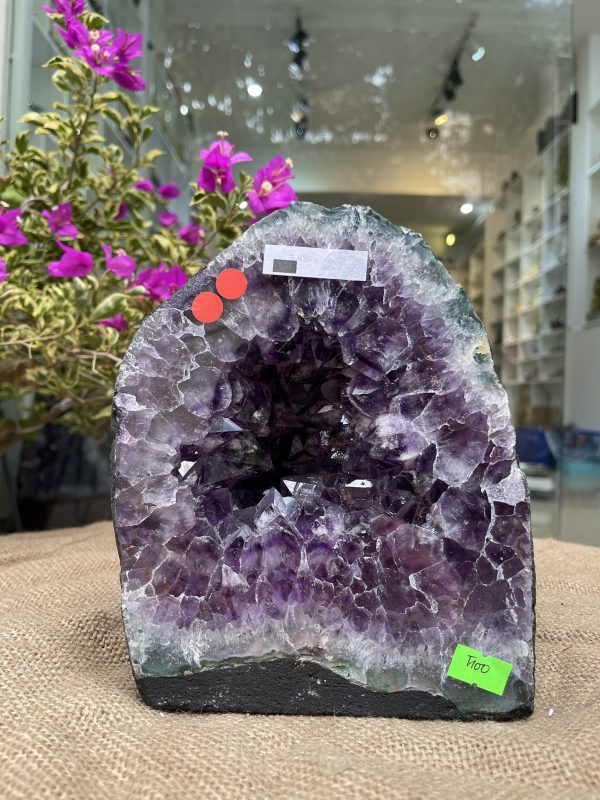 Hốc Thạch Anh Tím - Amethyst Geode (T100), KT: 19.5x16CM, KL: 3.45KG