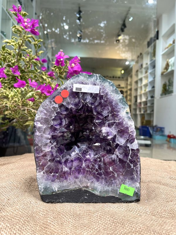 Hốc Thạch Anh Tím - Amethyst Geode (T100), KT: 19.5x16CM, KL: 3.45KG