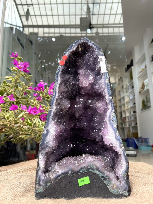 Hốc Thạch Anh Tím - Amethyst Geode (T114), KT: 34x18CM, KL: 9.5KG