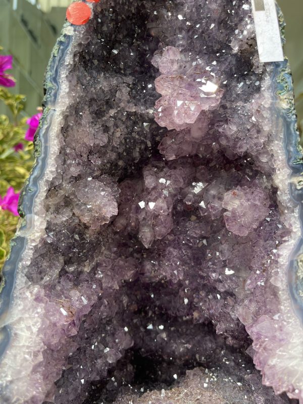 Hốc Thạch Anh Tím - Amethyst Geode (T114), KT: 34x18CM, KL: 9.5KG