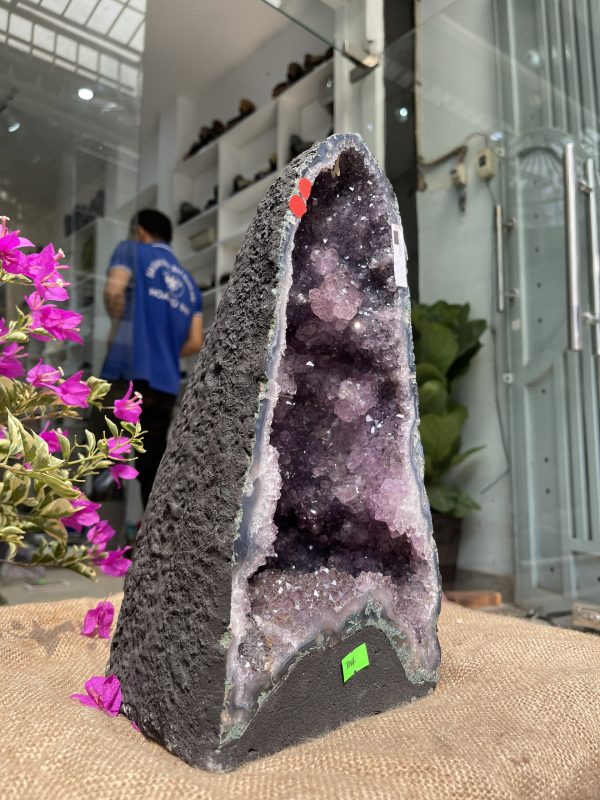 Hốc Thạch Anh Tím - Amethyst Geode (T114), KT: 34x18CM, KL: 9.5KG