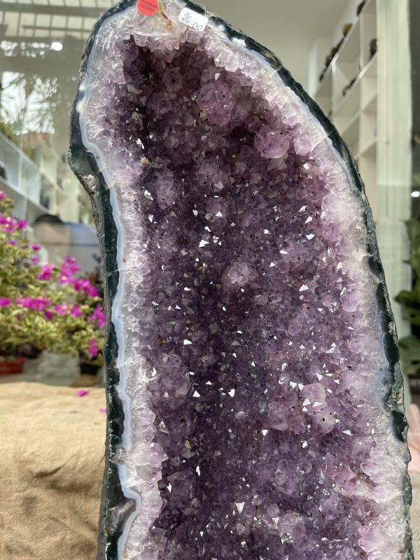 Hốc Thạch Anh Tím - Amethyst Geode (T119), KT: 73x22CM, KL: 26KG