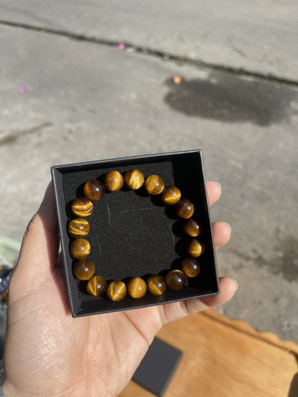 Vòng tay phong thủy đá Mắt Hổ Vàng - Golden Tiger Eye - size 8-10mm - Vòng Đơn