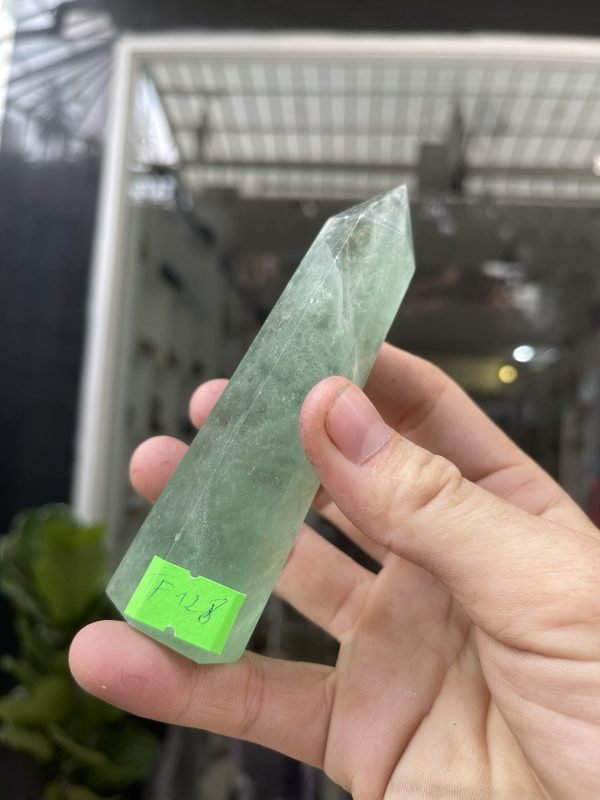 Trụ Fluorite Xanh - Green Fluorite Point, KT: 11.6X3CM, KL: 0.18KG (TF128)