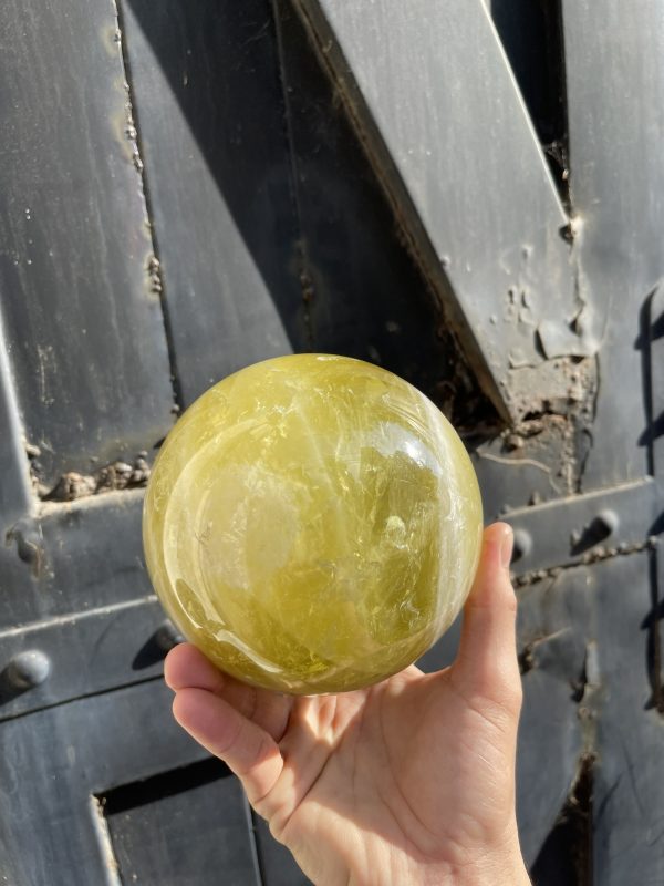 Bi cầu Thạch Anh Vàng – Citrine Sphere (BV45), KL: 3.114KG