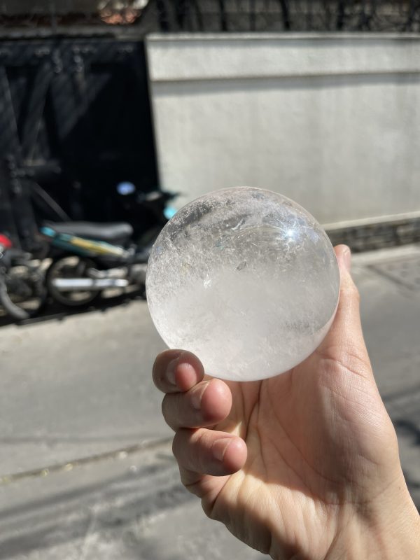 Bi cầu Thạch Anh Trắng – Clear Quartz Sphere (TAT16), KL: 1.046KG