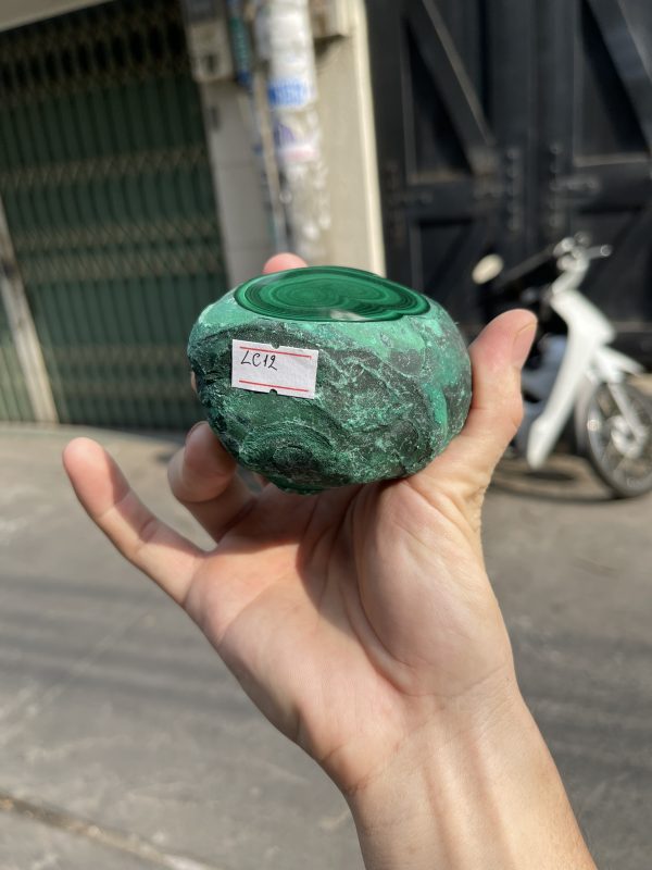 ĐÁ LÔNG CÔNG – ĐÁ KHỔNG TƯỚC – MALACHITE (LC12), KT: 7.5×7.2 CM; KL: 0.518KG