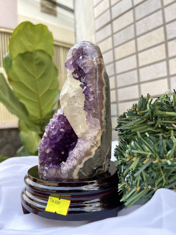 HỐC THẠCH ANH TÍM NHỎ – SMALL AMETHYST GEODE TU100