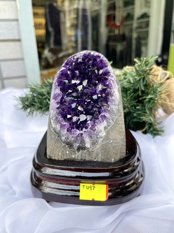 HỐC THẠCH ANH TÍM NHỎ – SMALL AMETHYST GEODE TU97