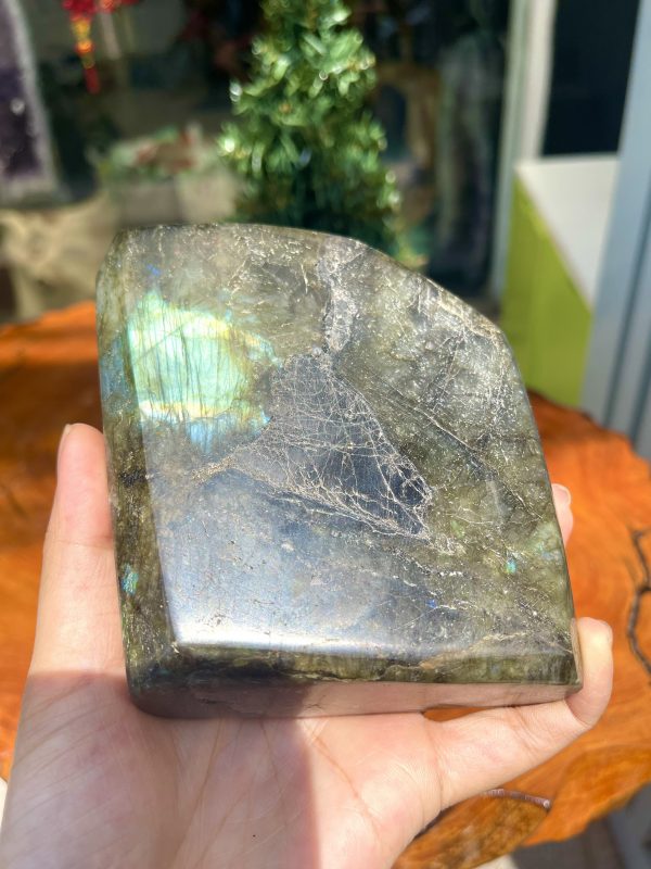 ĐÁ XÀ CỪ Labradorite – KT 10.5x9 cm, KL 0.888kg (XC118)