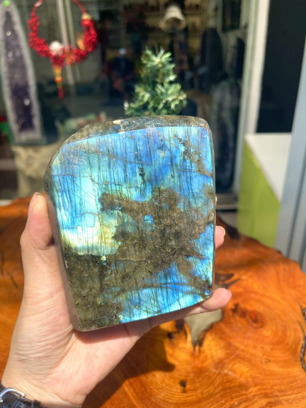 ĐÁ XÀ CỪ Labradorite – KT 10.5x9 cm, KL 0.888kg (XC118)