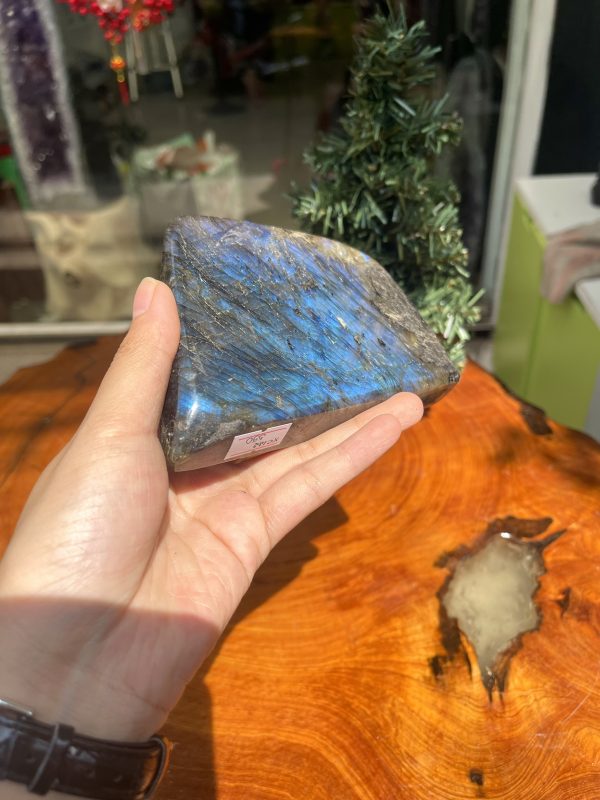 ĐÁ XÀ CỪ Labradorite – KT 12.5x9.5 cm, KL 0.388 kg (XC122)