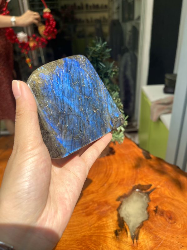 ĐÁ XÀ CỪ Labradorite – KT 12.5x9.5 cm, KL 0.388 kg (XC122)