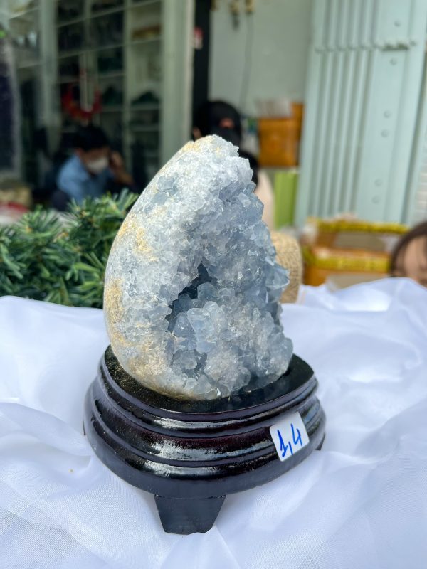 ĐÁ TINH THỂ CELESTINE, KL: 1.4 KG, KT: 15×10.3 CM (CLT18)