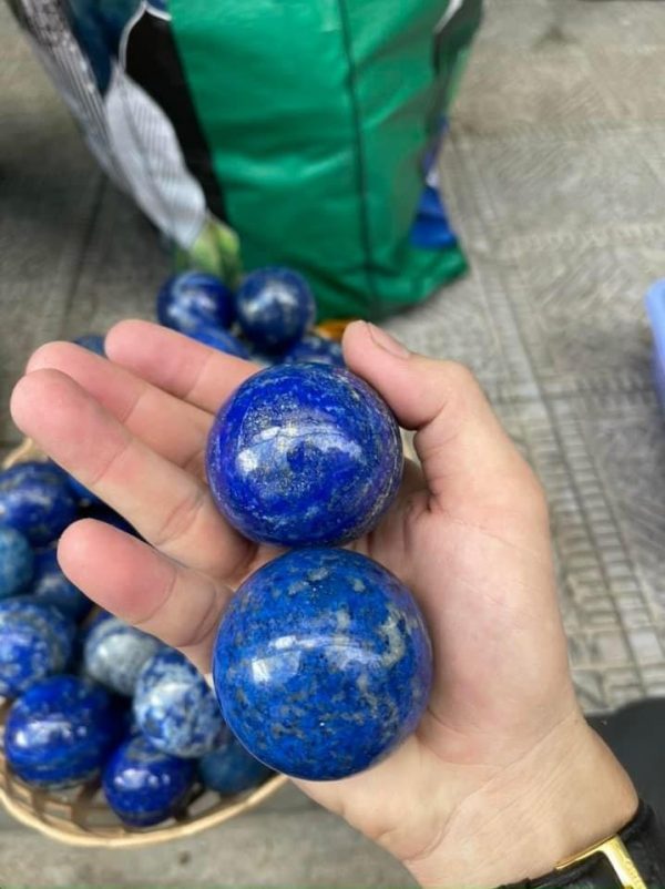 Bi cầu đá Thiên Thanh - Lapis Lazuli Sphere, đk 4-5cm