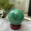 Bi cầu đá Lông Công - Đá Khổng Tước - Malachite Sphere, ĐK: 7.2 CM, KL: 0.728 KG (MLC18)