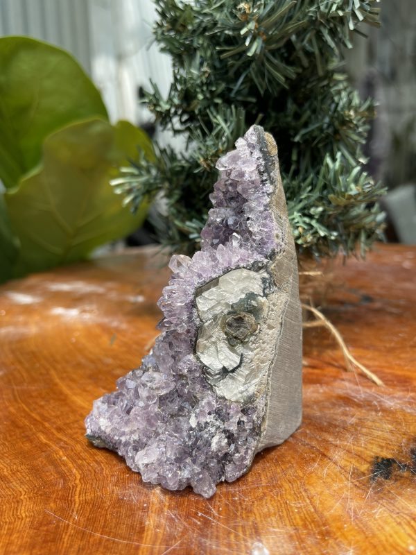 HỐC THẠCH ANH TÍM NHỎ – SMALL AMETHYST GEODE (TV303), KL: 0.214KG, KT: 11×5 CM