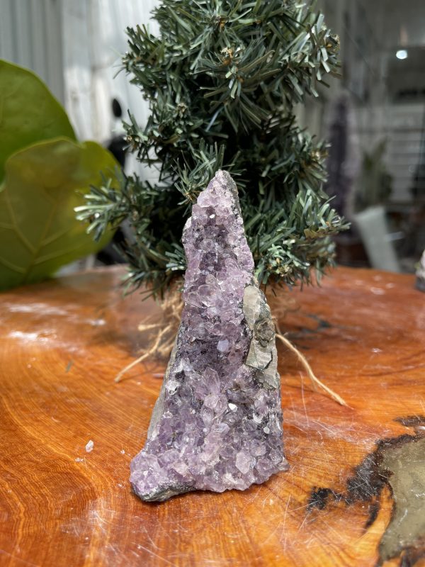 HỐC THẠCH ANH TÍM NHỎ – SMALL AMETHYST GEODE (TV303), KL: 0.214KG, KT: 11×5 CM