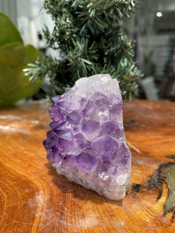 HỐC THẠCH ANH TÍM NHỎ – SMALL AMETHYST GEODE (TV313), KL: 0.498KG, KT: 9×9 CM