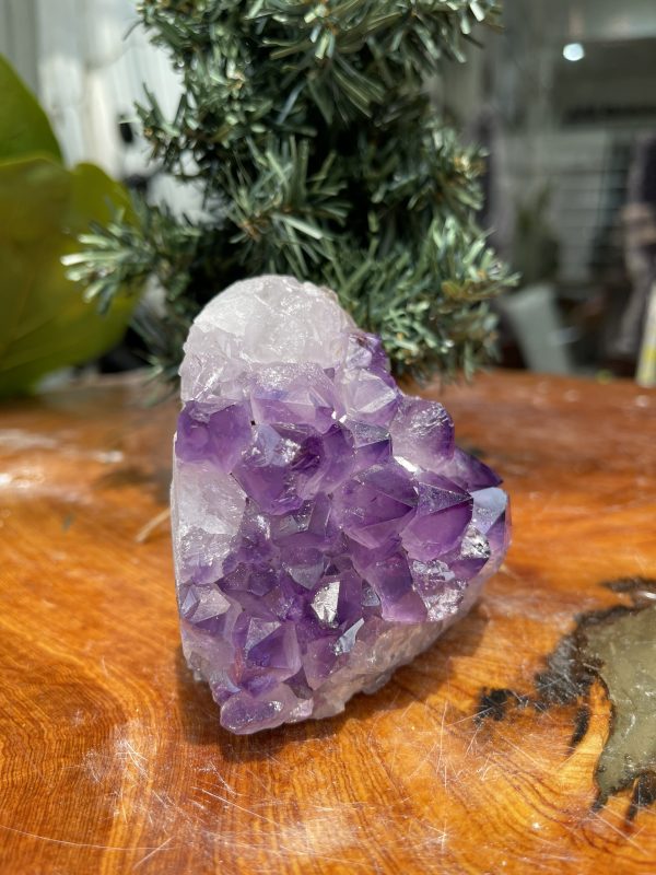 HỐC THẠCH ANH TÍM NHỎ – SMALL AMETHYST GEODE (TV313), KL: 0.498KG, KT: 9×9 CM