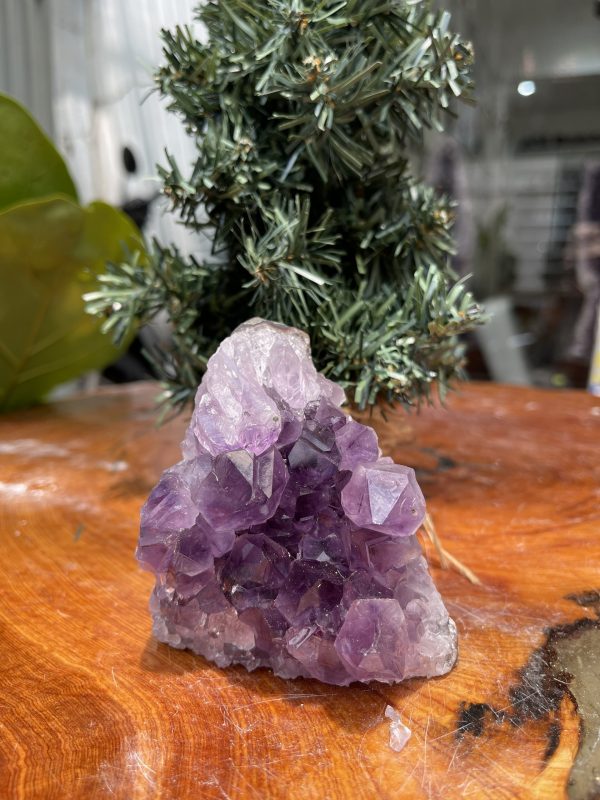 HỐC THẠCH ANH TÍM NHỎ – SMALL AMETHYST GEODE (TV314), KL: 0.472KG, KT: 9×8 CM