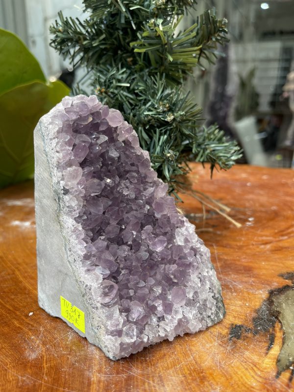 HỐC THẠCH ANH TÍM NHỎ – SMALL AMETHYST GEODE (TV317), KL: 0.988KG, KT: 13×8 CM