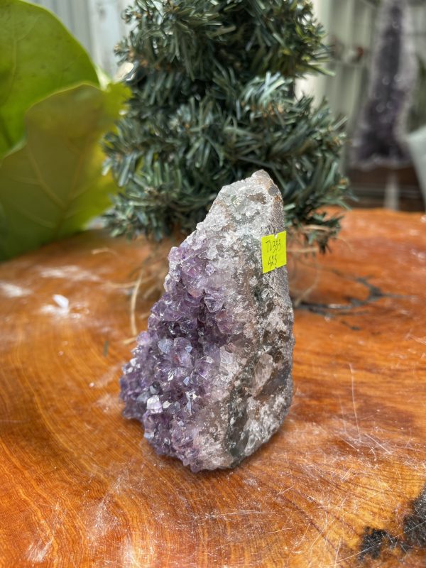 HỐC THẠCH ANH TÍM NHỎ – SMALL AMETHYST GEODE (TV333), KL: 0.424KG, KT: 11×6 CM