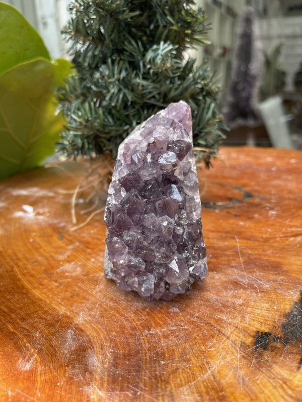 HỐC THẠCH ANH TÍM NHỎ – SMALL AMETHYST GEODE (TV335), KL: 0.502KG, KT: 10×6 CM