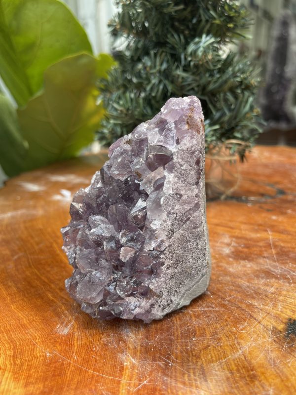 HỐC THẠCH ANH TÍM NHỎ – SMALL AMETHYST GEODE (TV335), KL: 0.502KG, KT: 10×6 CM