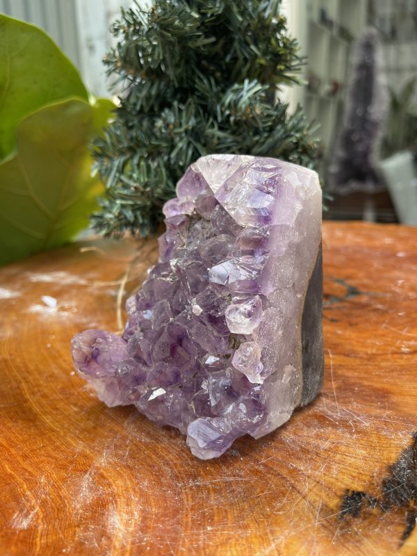 HỐC THẠCH ANH TÍM NHỎ – SMALL AMETHYST GEODE (TV336), KL: 0.866KG, KT: 10×8 CM