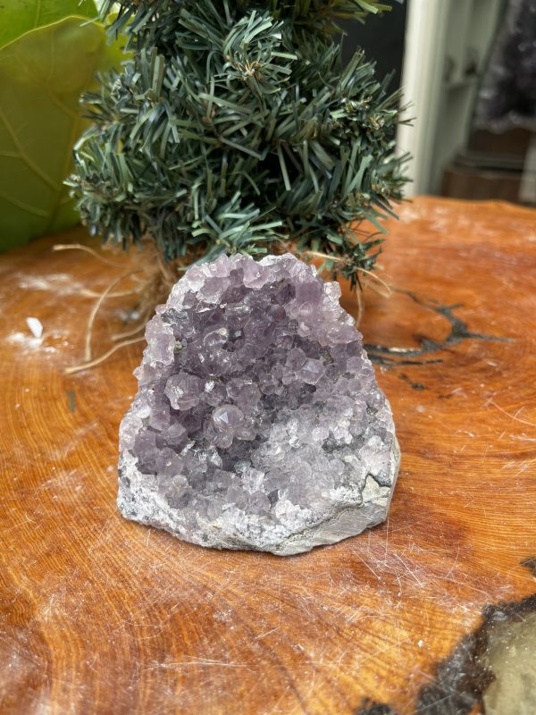 HỐC THẠCH ANH TÍM NHỎ – SMALL AMETHYST GEODE (TV340), KL: 0.454KG, KT: 8×9 CM