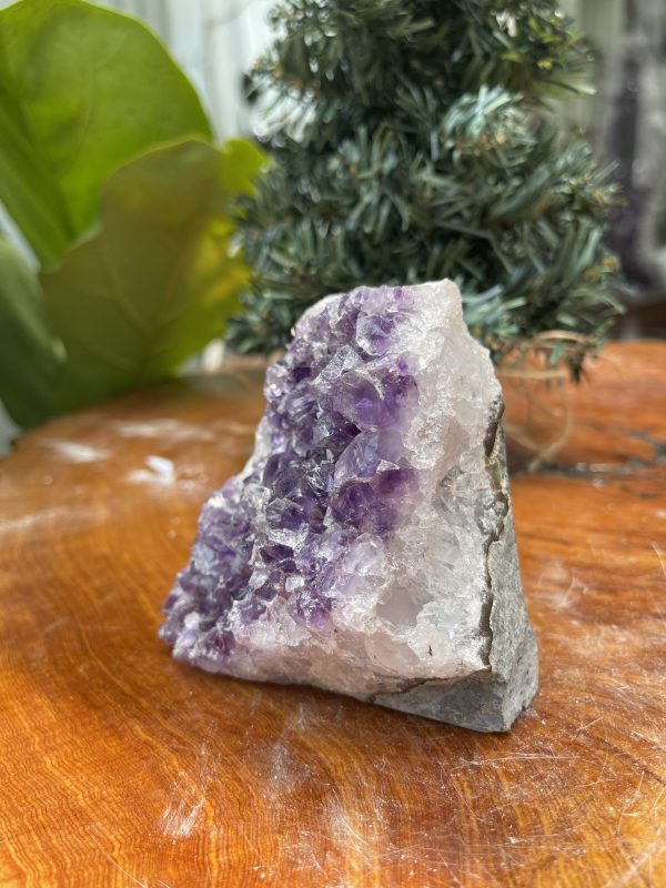 HỐC THẠCH ANH TÍM NHỎ – SMALL AMETHYST GEODE (TV342), KL: 0.630KG, KT: 9×8 CM