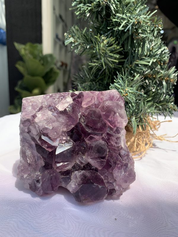 HỐC THẠCH ANH TÍM NHỎ – SMALL AMETHYST GEODE (TV351), KL: 1.268KG, KT: 9×11 CM