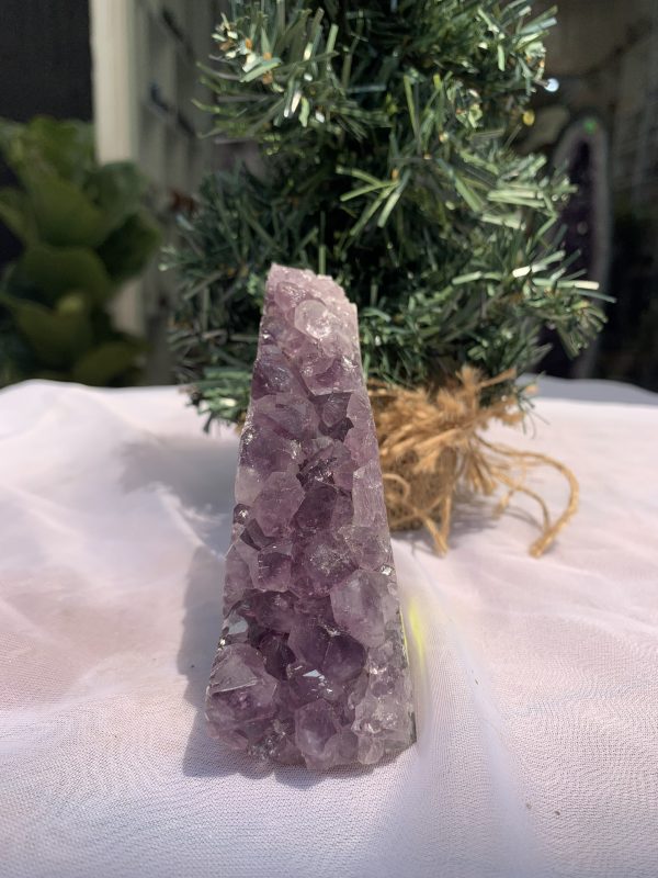 HỐC THẠCH ANH TÍM NHỎ – SMALL AMETHYST GEODE (TV356), KL: 0.374KG, KT: 11×4 CM