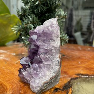 HỐC THẠCH ANH TÍM NHỎ – SMALL AMETHYST GEODE (TV235), KL: 0.498KG, KT: 10.5×6CM