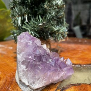 HỐC THẠCH ANH TÍM NHỎ – SMALL AMETHYST GEODE (TV236), KL: 0.466KG, KT: 7.5×7.5CM