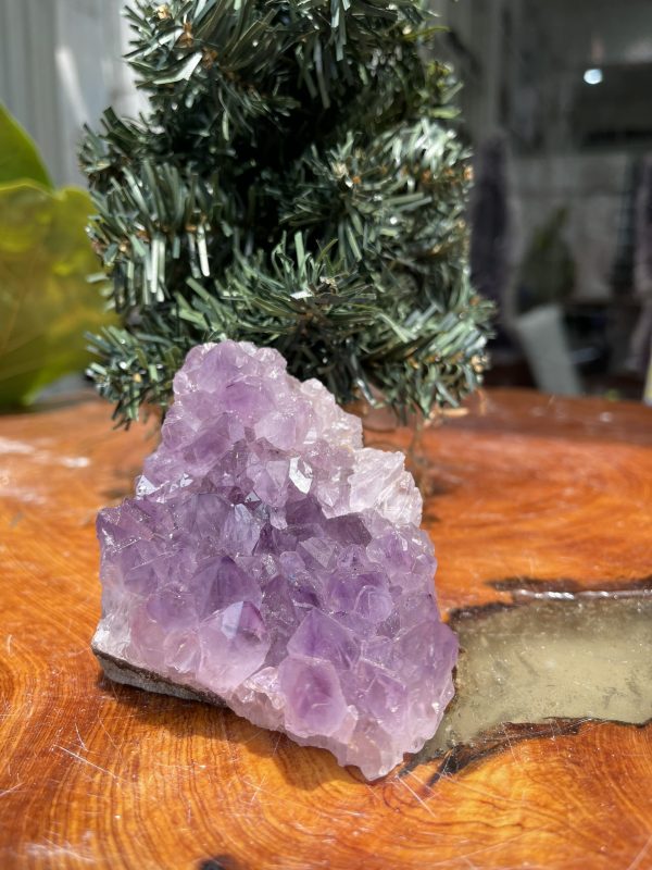 HỐC THẠCH ANH TÍM NHỎ – SMALL AMETHYST GEODE (TV236), KL: 0.466KG, KT: 7.5×7.5CM