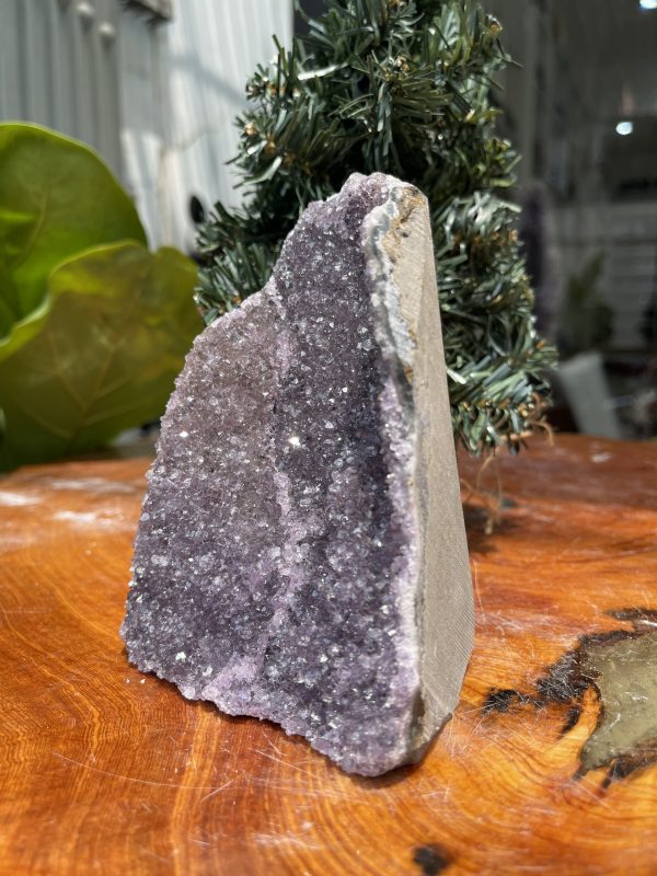 HỐC THẠCH ANH TÍM NHỎ – SMALL AMETHYST GEODE (TV287), KL: 1.002 KG, KT: 13×10 CM