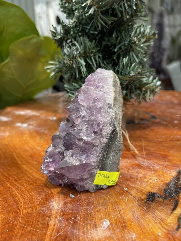 HỐC THẠCH ANH TÍM NHỎ – SMALL AMETHYST GEODE (TV231), KL: 0.414KG, KT: 9.5×5CM