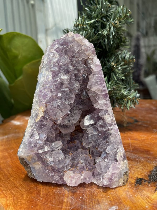 HỐC THẠCH ANH TÍM NHỎ – SMALL AMETHYST GEODE (TV291), KL: 1.414 KG, KT: 15×11 CM