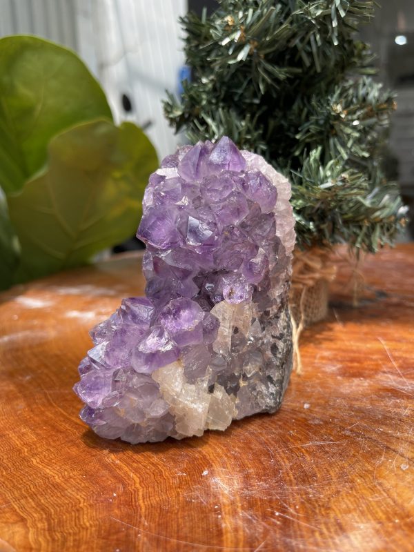 HỐC THẠCH ANH TÍM NHỎ – SMALL AMETHYST GEODE (TV296), KL: 0.48 KG, KT: 10x5 CM