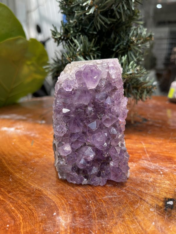 HỐC THẠCH ANH TÍM NHỎ – SMALL AMETHYST GEODE (TV269), KL: 0.518KG, KT: 10×6 CM