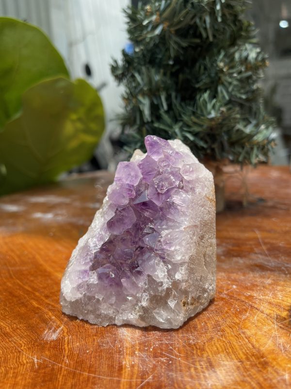 HỐC THẠCH ANH TÍM NHỎ – SMALL AMETHYST GEODE (TV282), KL: 0.35 KG, KT: 8×6 CM