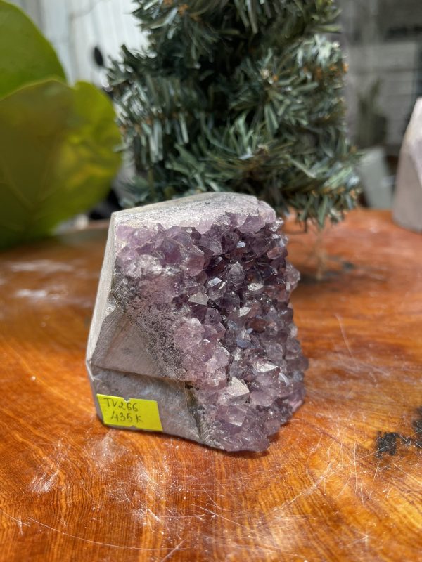 HỐC THẠCH ANH TÍM NHỎ – SMALL AMETHYST GEODE (TV266), KL: 0.432KG, KT: 7×7 CM )