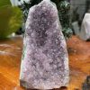 HỐC THẠCH ANH TÍM NHỎ – SMALL AMETHYST GEODE (TV264), KL: 0.758KG, KT: 13×8 CM