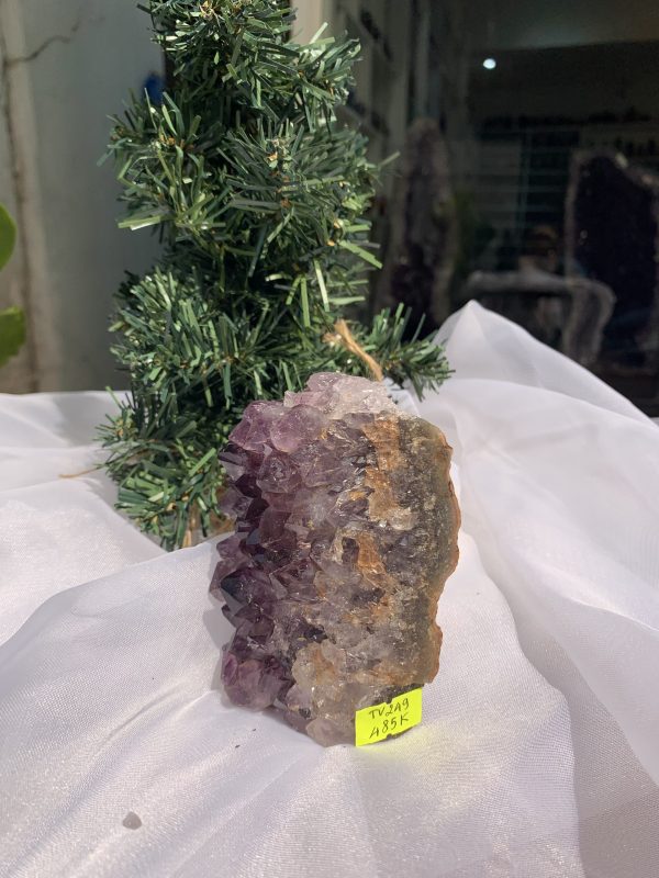 HỐC THẠCH ANH TÍM NHỎ – SMALL AMETHYST GEODE (TV249), KL: 0.484KG, KT: 10x7 CM