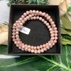 VÒNG TAY PHONG THỦY ĐÁ ĐÀO HOA - RHODOCHROSITE, Size 5-6mm, loại 3 vòng quấn | CADA DECOR