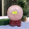 Bi cầu Thạch Anh Hồng – Rose Quartz Sphere (BH82), ĐK: 9,7CM, KL: 1,288KG