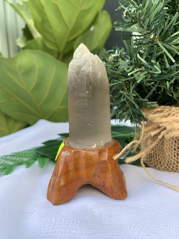 TRỤ THẠCH ANH KHÓI THÔ- RAW SMOKY QUARTZ POINT (TAK13), KL:0.116KG, KT: 10.5x4.2CM